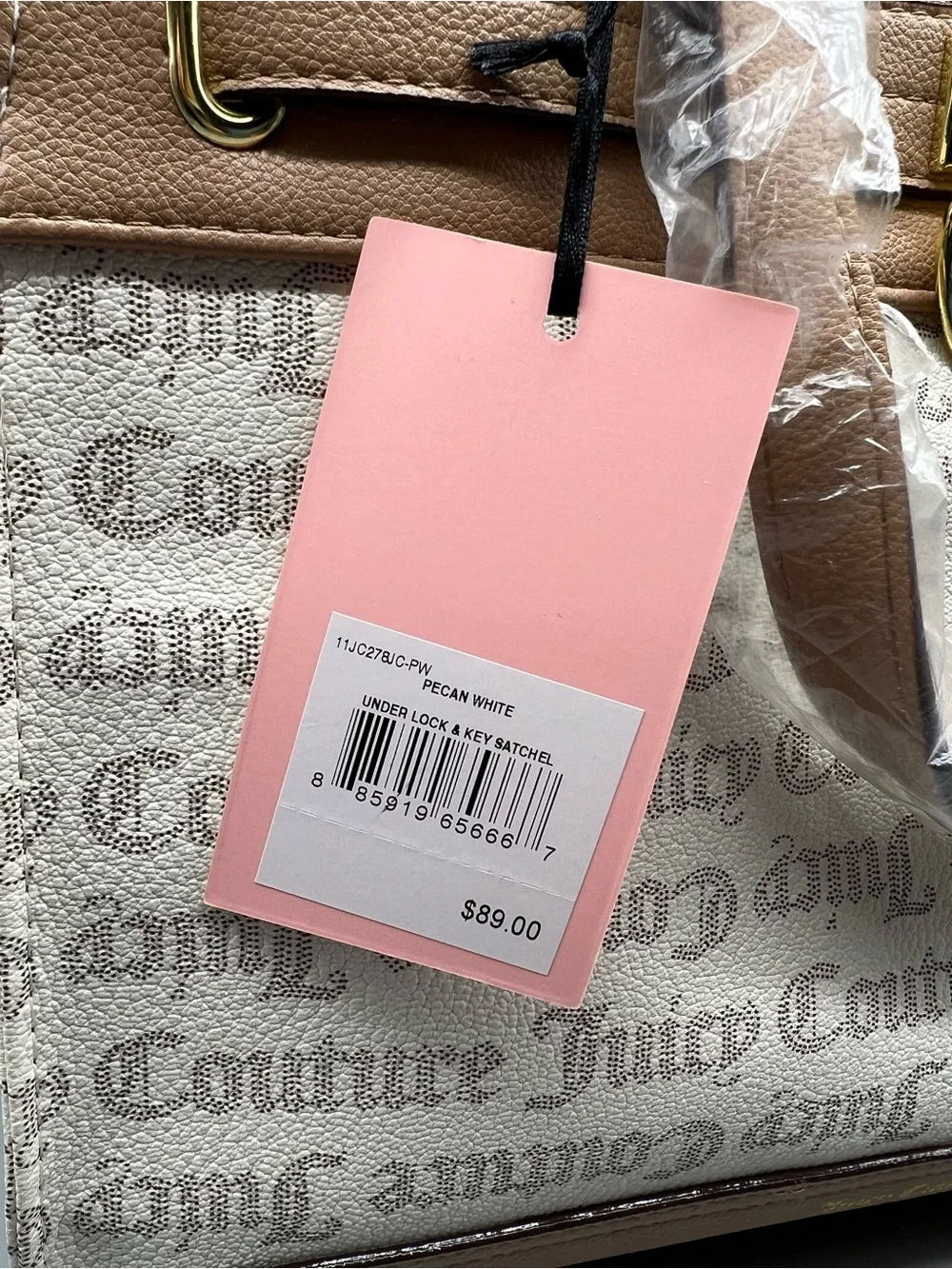 Juicy couture under lock & key satchel purse
